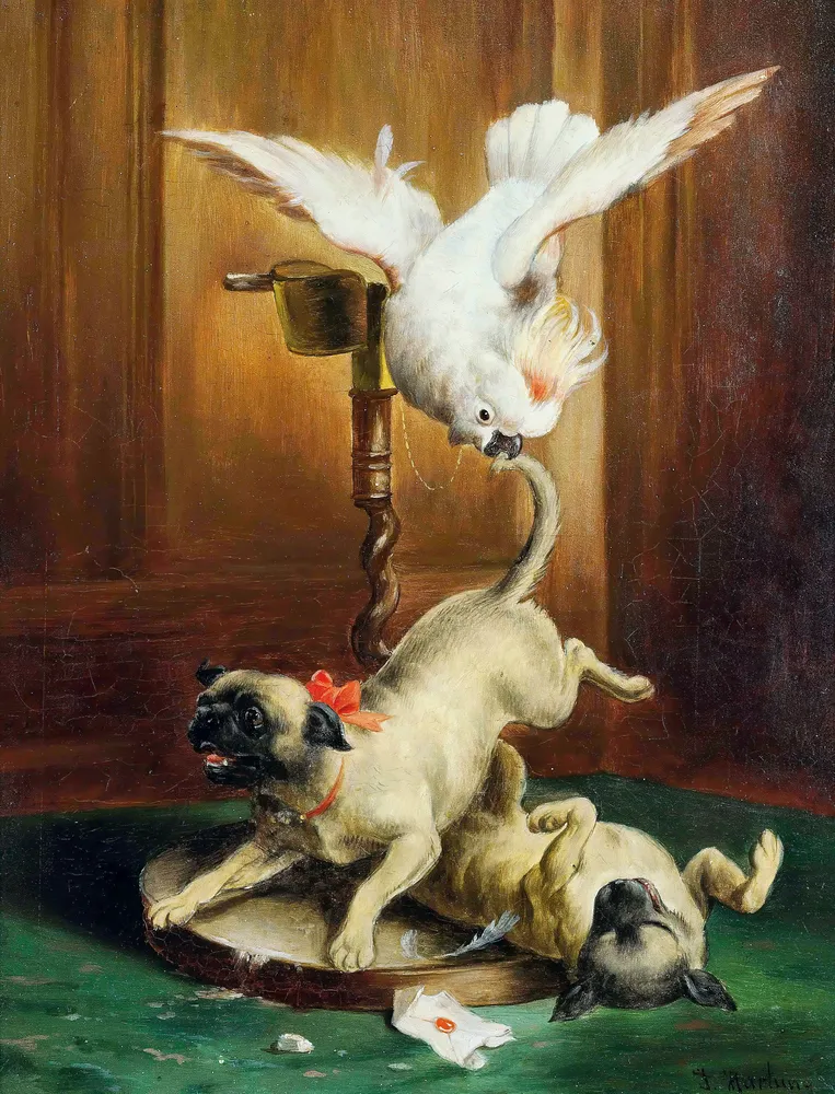 Pug pandemonium by Carl Reichert