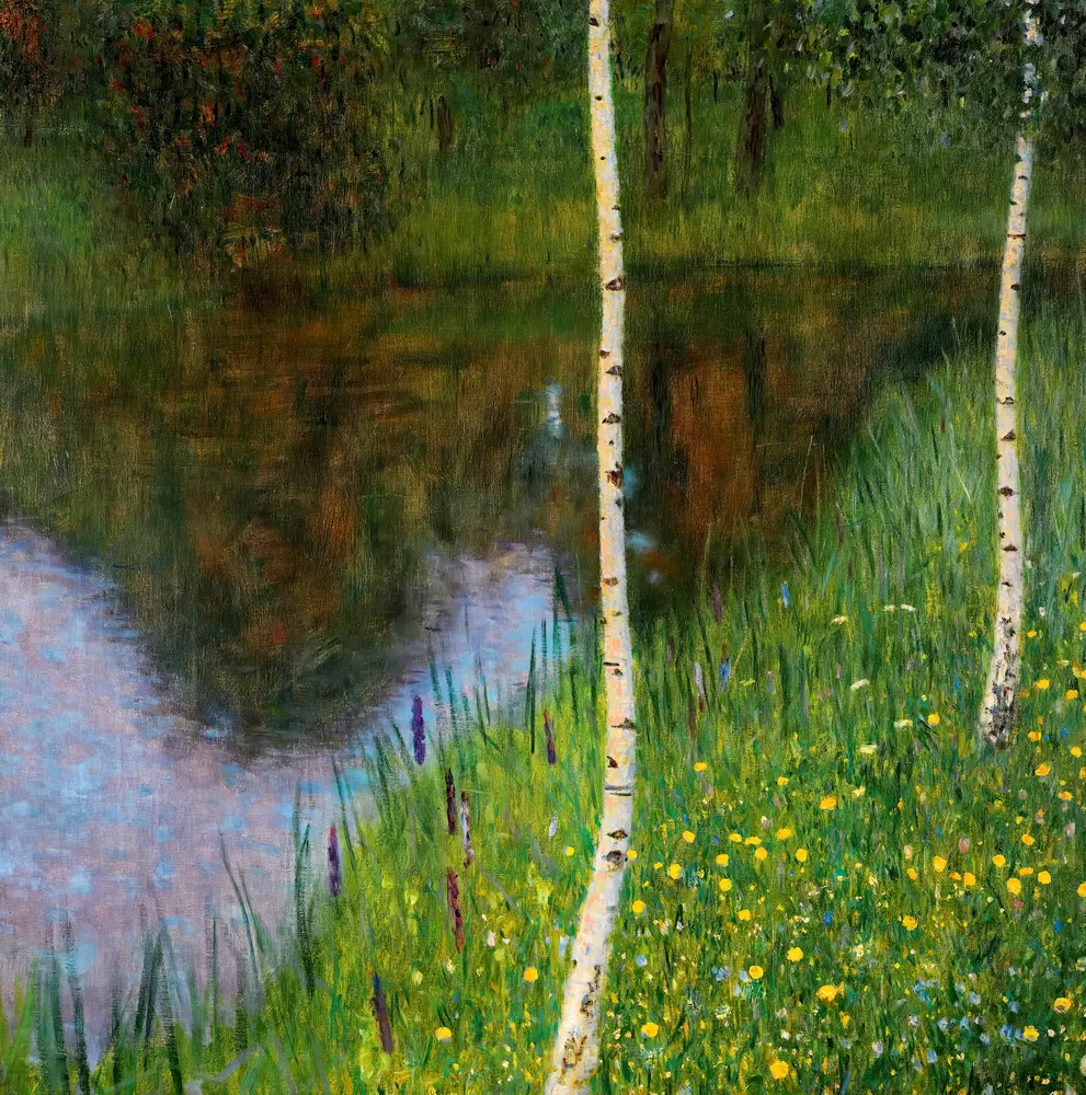 Lakeshore With Birches by Gustav Klimt