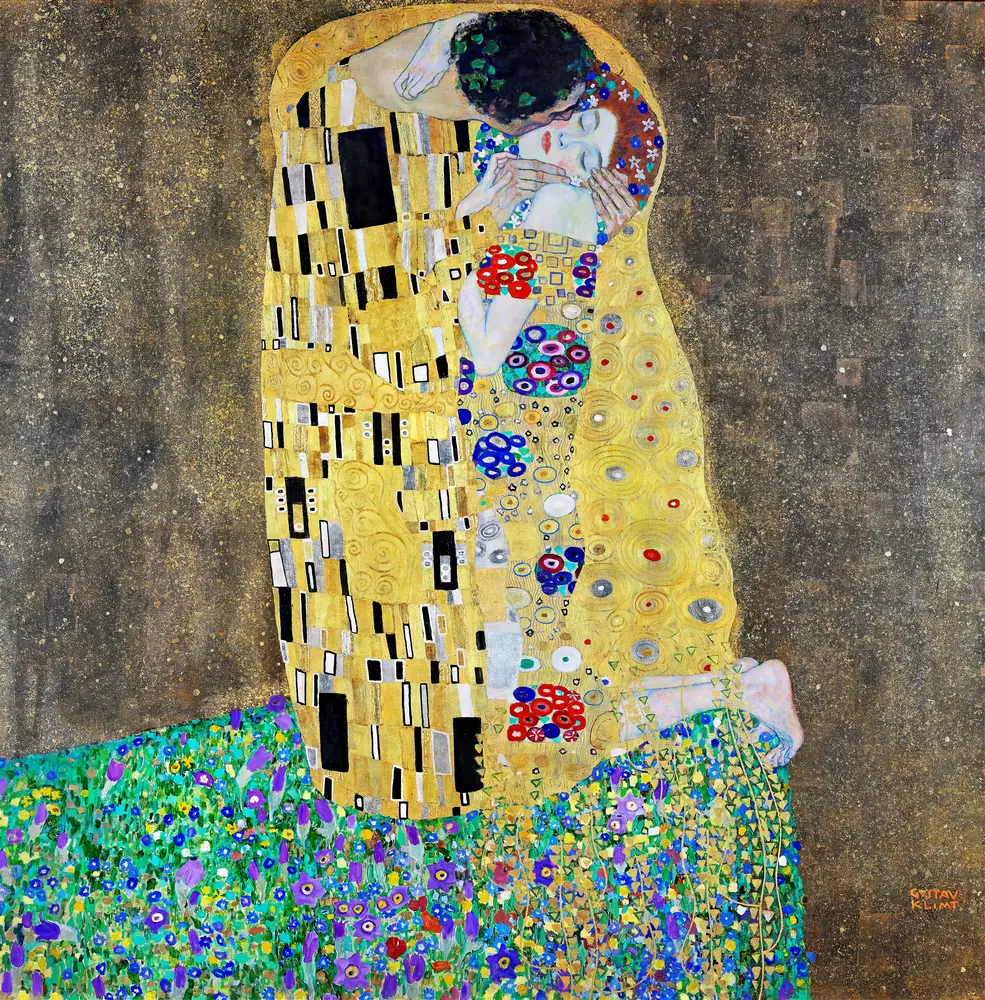 The kiss (lovers) by Gustav Klimt