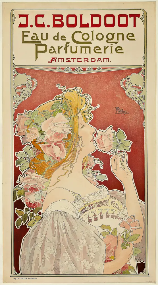 J.C. Boldoot Eau de Cologne; Parfumerie Amsterdam (1899) by Henri Privat-Livemont
