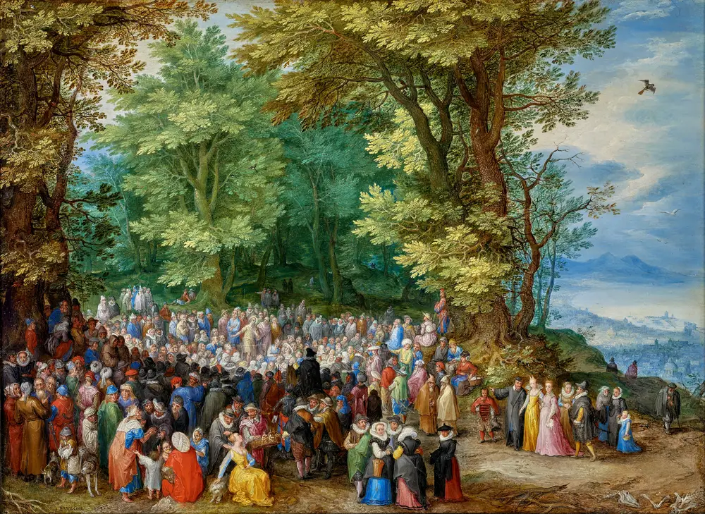 The Sermon on the Mount (1598) by Jan Brueghel the Elder