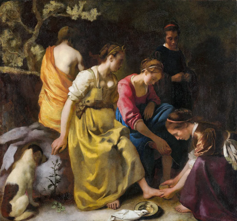 Diana and Her Nymphs (C. 1653 - 1654) by Johannes Vermeer