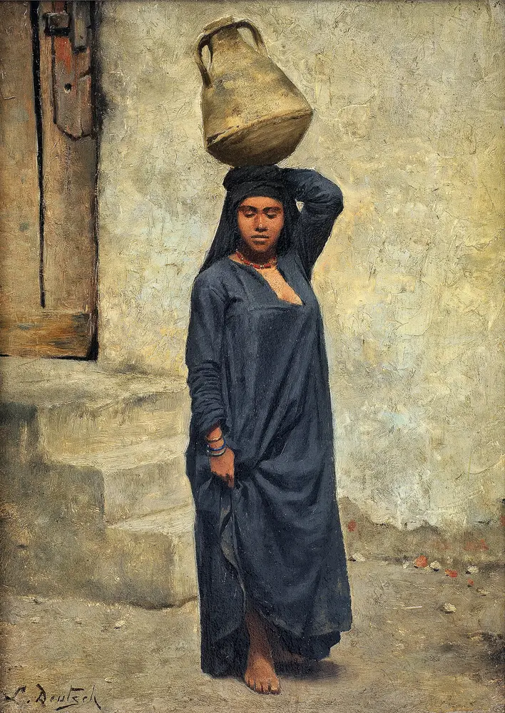 An Egyptian water carrier by Ludwig Deutsch