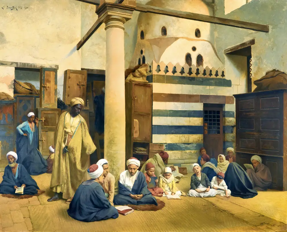 In the Madrasa by Ludwig Deutsch