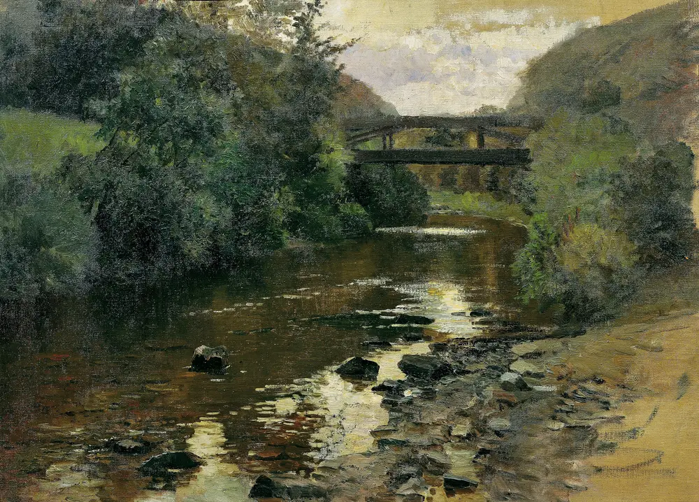 Waldwasser mit Brücke by Marie Egner