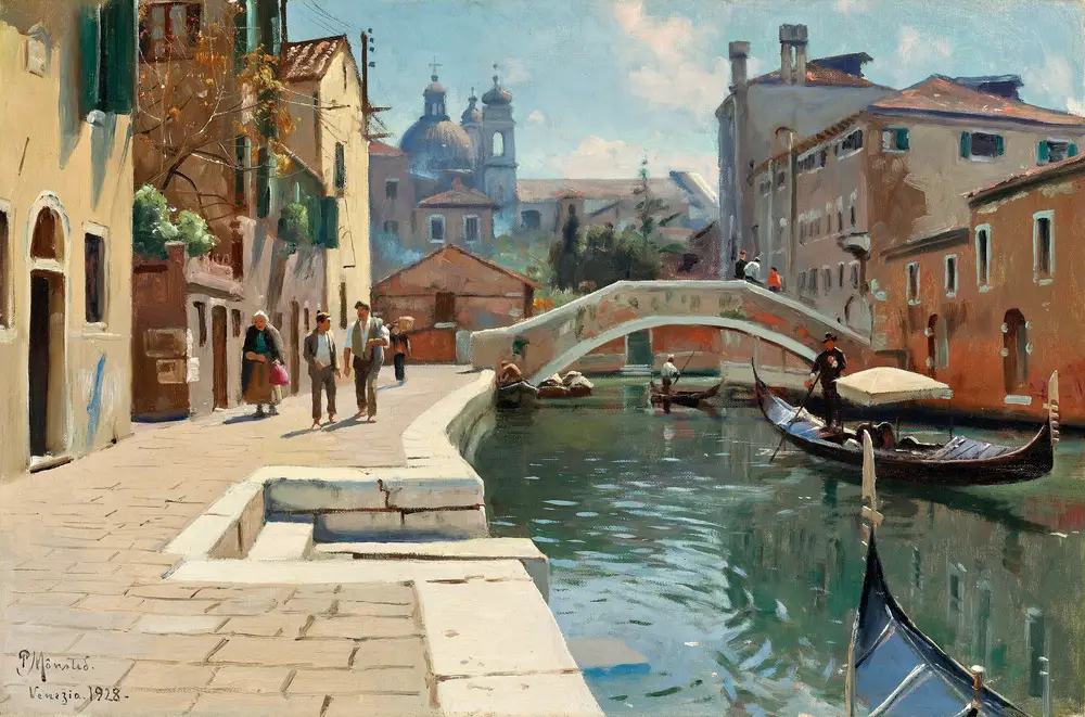 Canal In Venice (1928) by Peder Mørk Mønsted