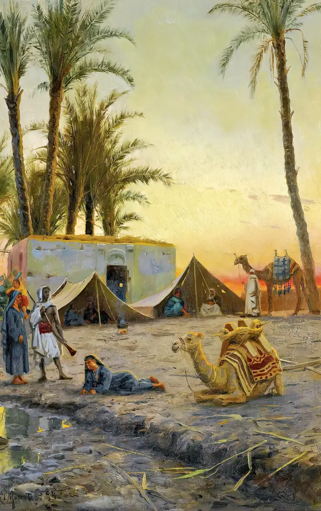 Desert Encampment (1894) by Peder Mørk Mønsted