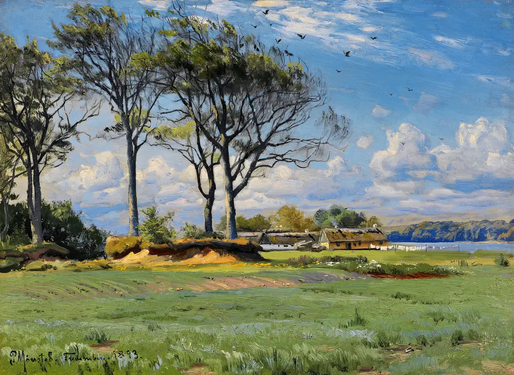 Spring Landscape (1893) by Peder Mørk Mønsted