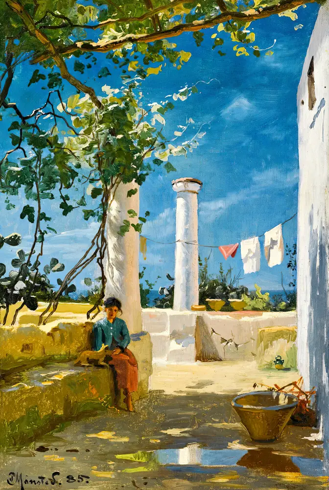 Summer In Capri (1885) by Peder Mørk Mønsted