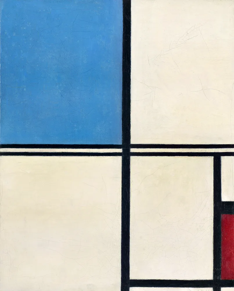 Composition with Blue and Red (1932) by Piet Mondrian