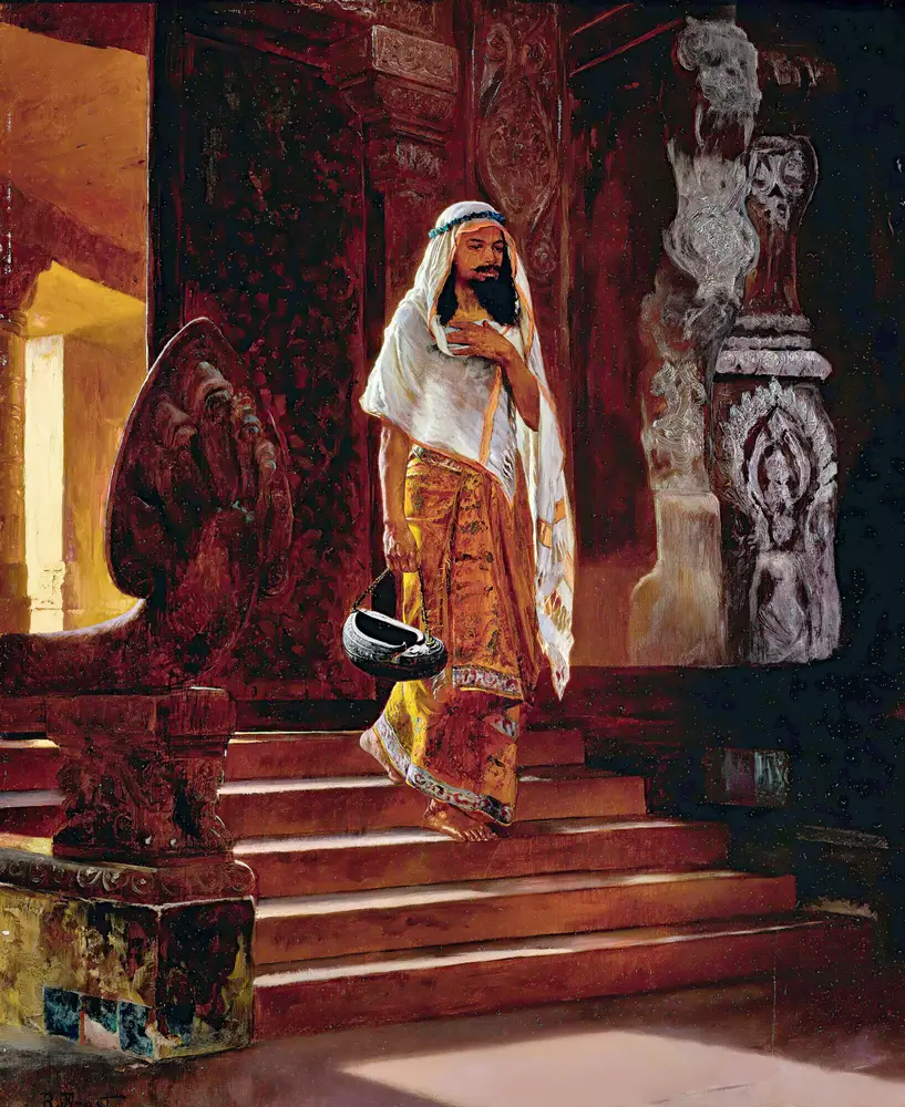 Entering The Temple by Rudolf Ernst