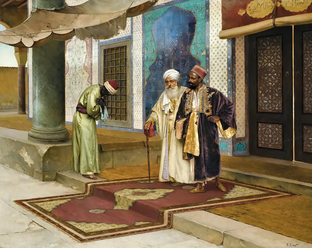 Leaving The Mosque by Rudolf Ernst