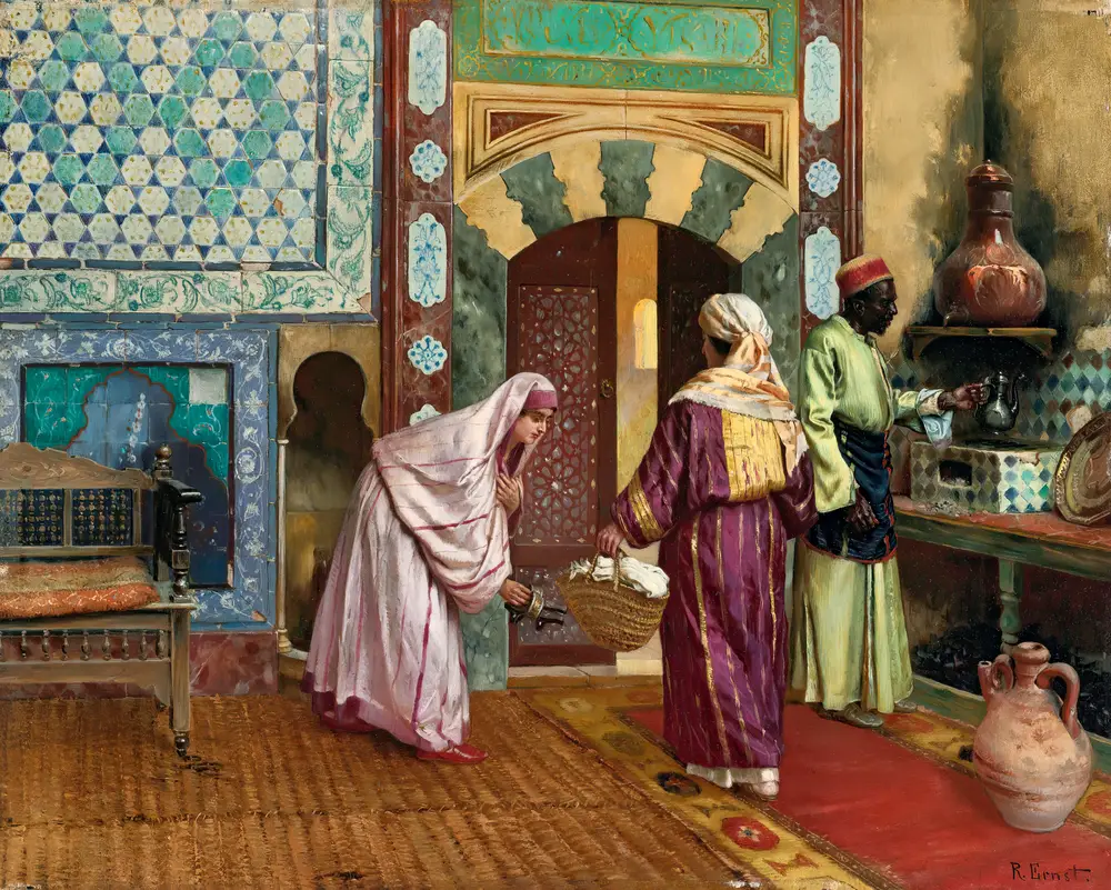 The Hammam by Rudolf Ernst