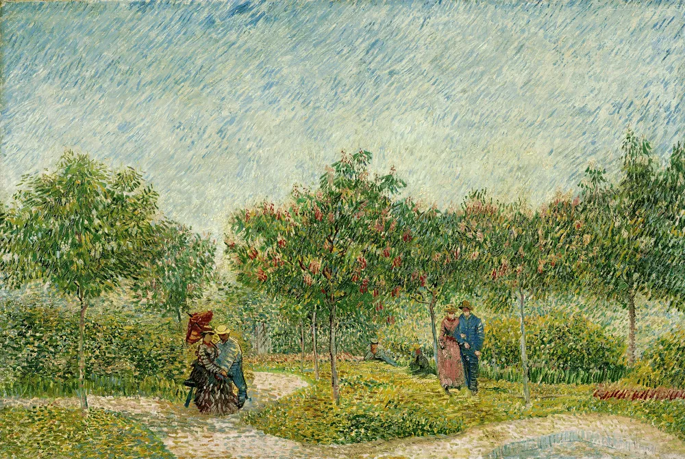Garden in Montmarte with lovers (1887) by Vincent Van Gogh