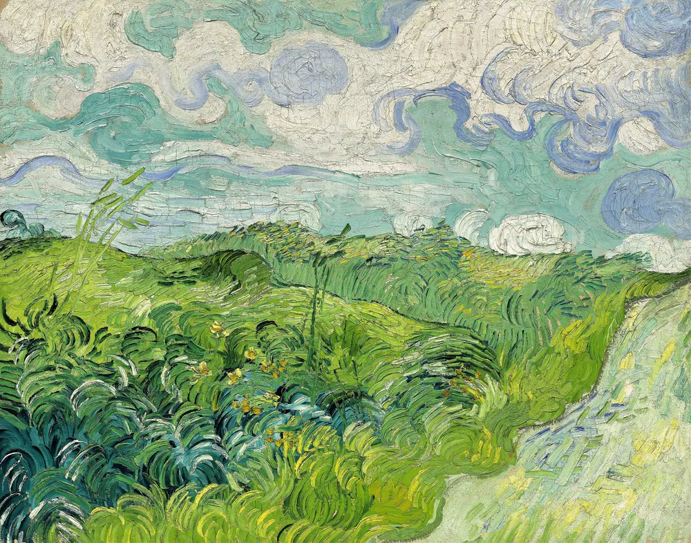Green Wheat Fields, Auvers (1890) by Vincent Van Gogh
