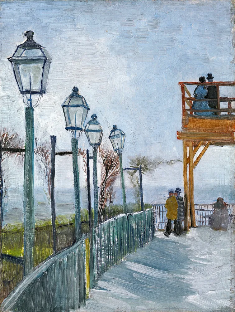 Terrace and Observation Deck at the Moulin de Blute-Fin, Montmartre (early 1887) by Vincent Van Gogh